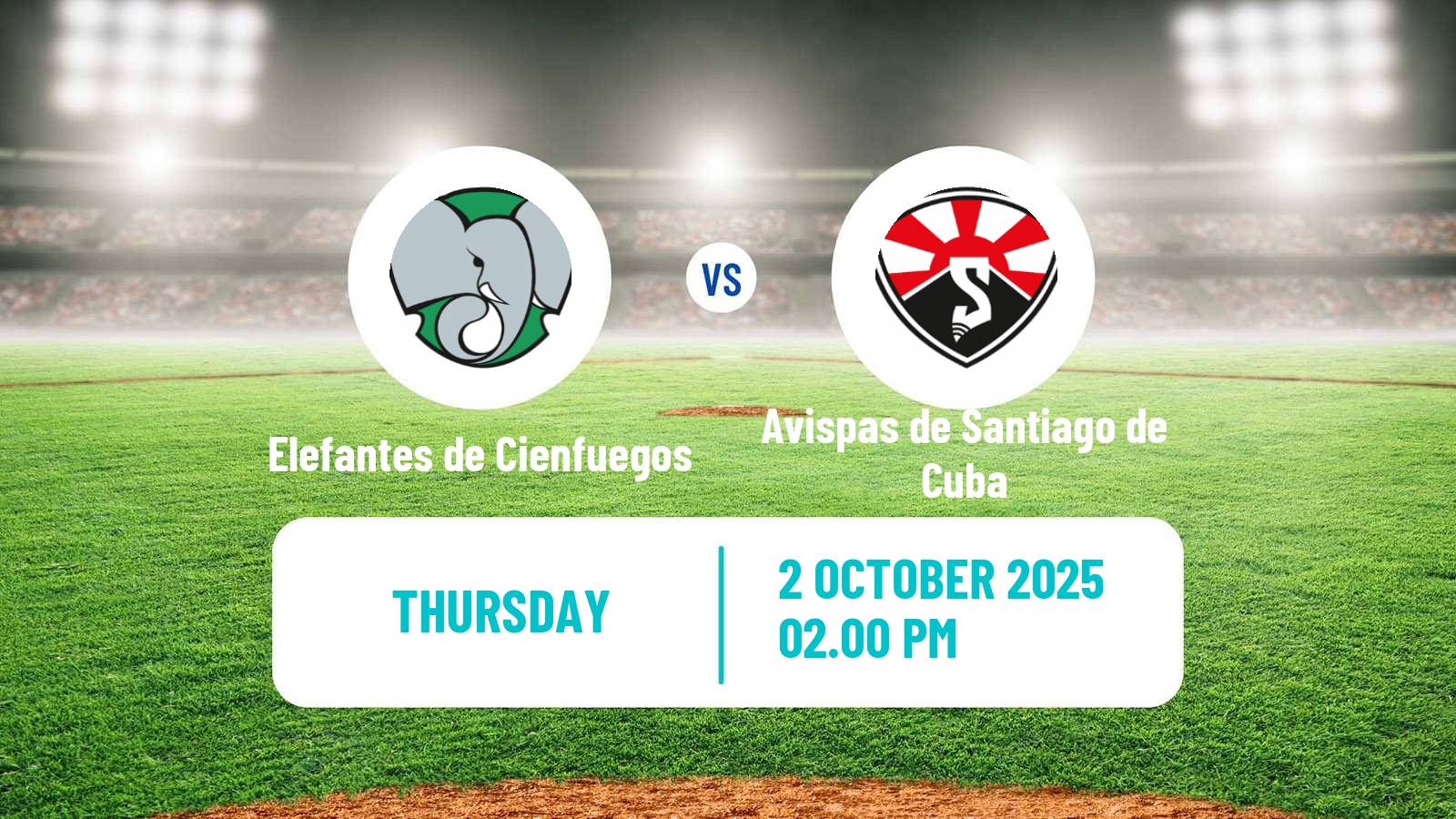 Baseball Cuba Serie Nacional Baseball Elefantes de Cienfuegos - Avispas de Santiago de Cuba