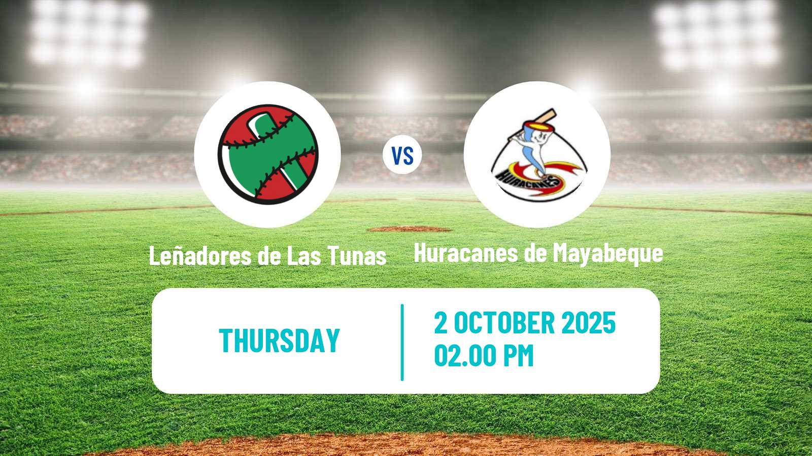 Baseball Cuba Serie Nacional Baseball Leñadores de Las Tunas - Huracanes de Mayabeque