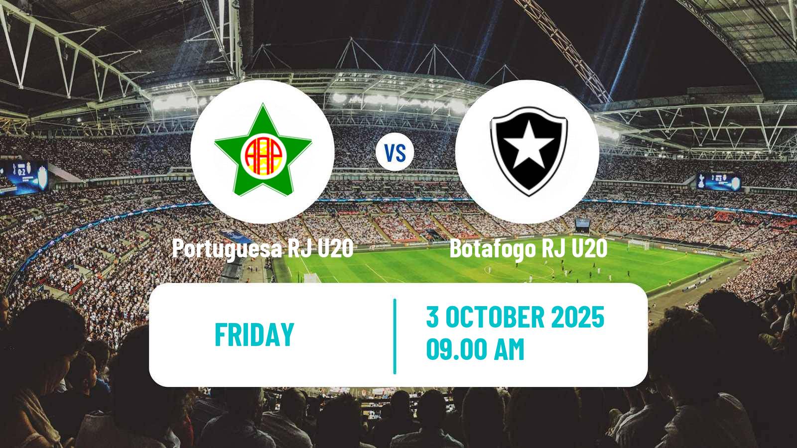 Football Brazilian Carioca U20 Portuguesa RJ U20 - Botafogo RJ U20