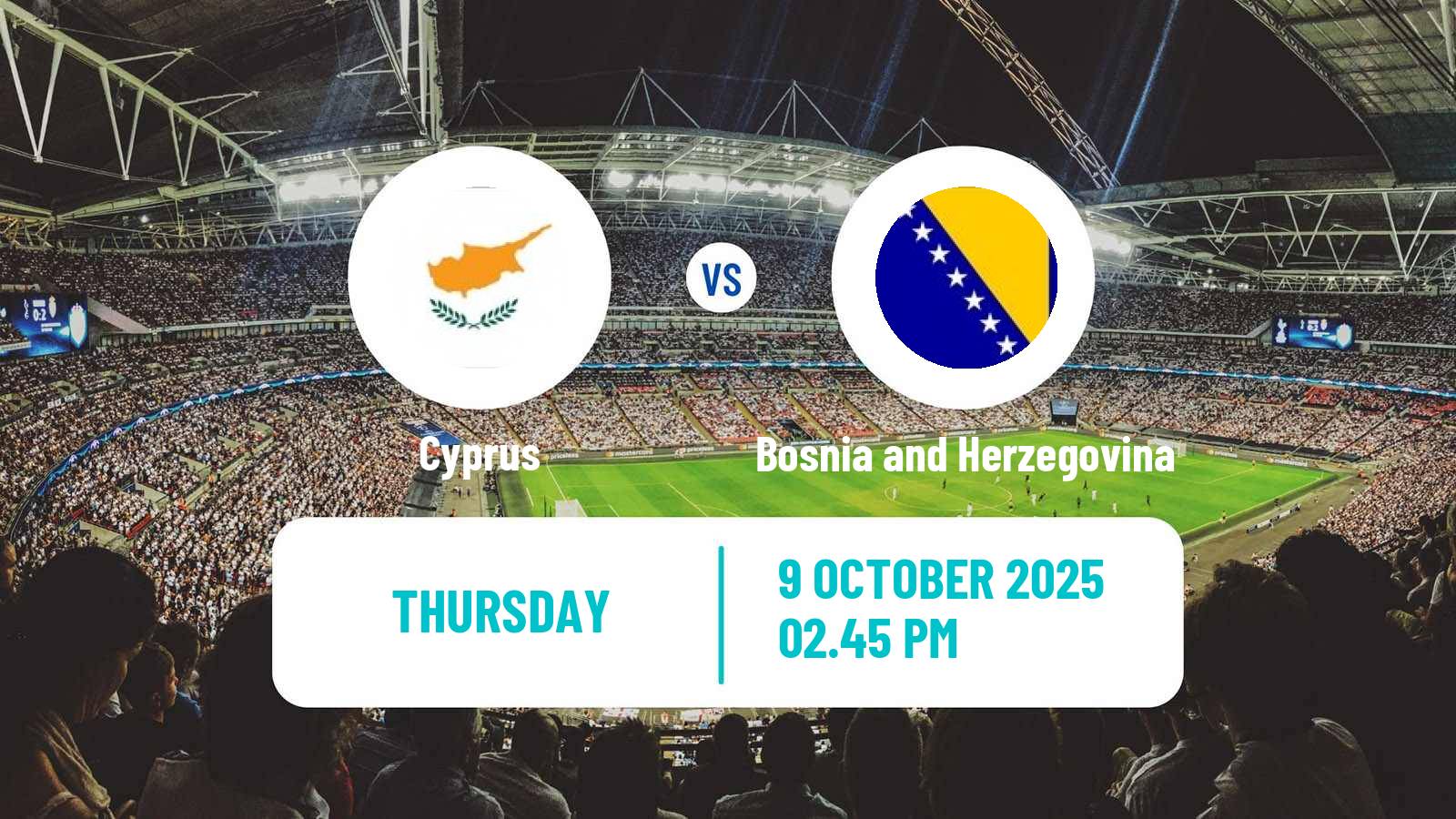 Football FIFA World Cup Cyprus - Bosnia and Herzegovina