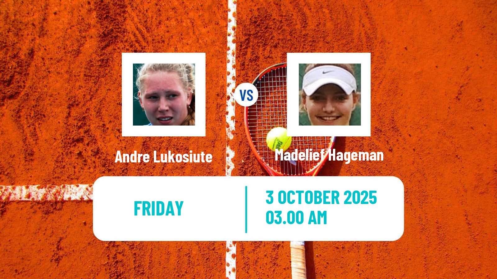 Tennis ITF W15 Sharm Elsheikh 13 Women Andre Lukosiute - Madelief Hageman