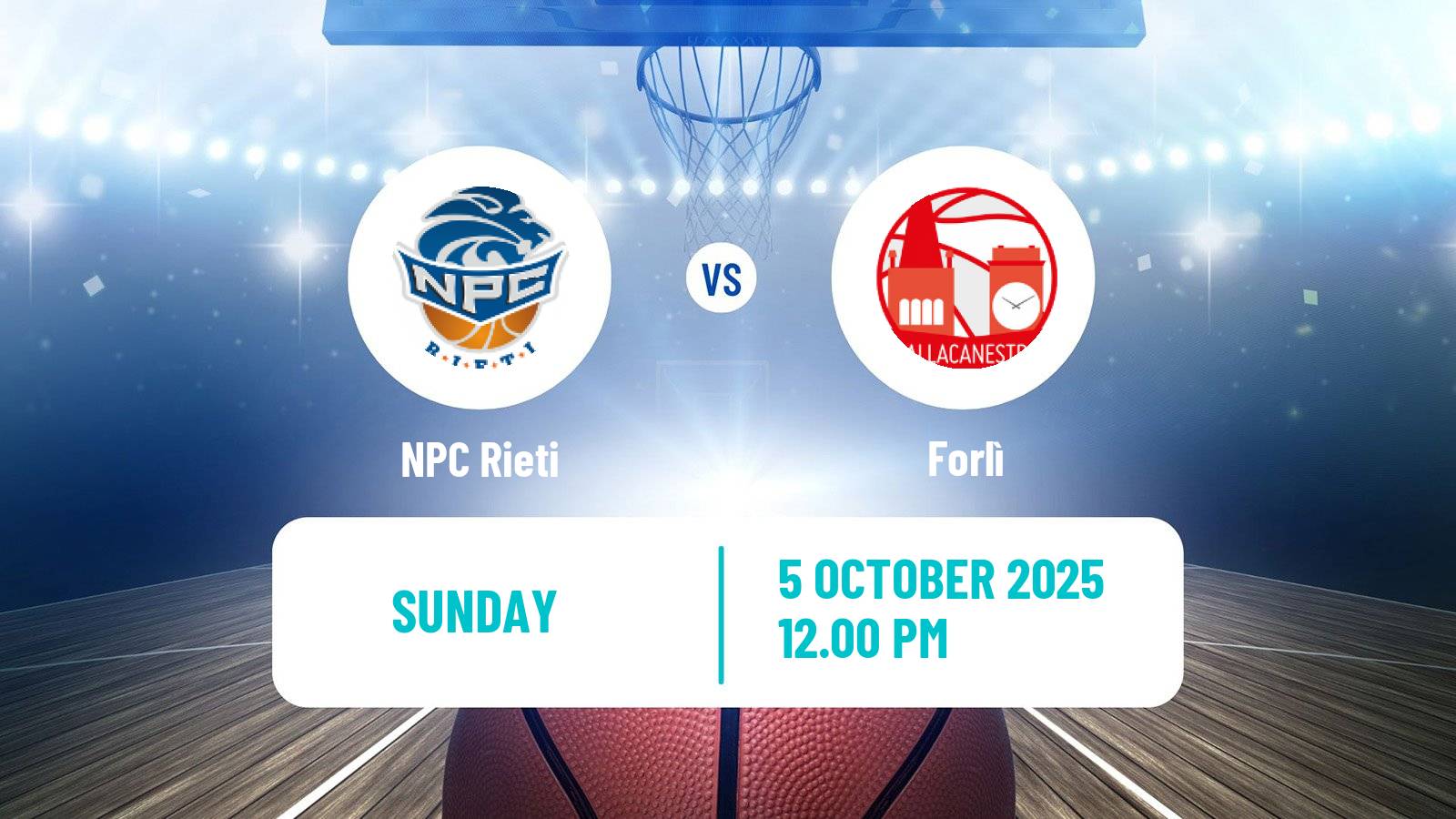 Basketball Italian Serie A2 Basketball Rieti - Forlì