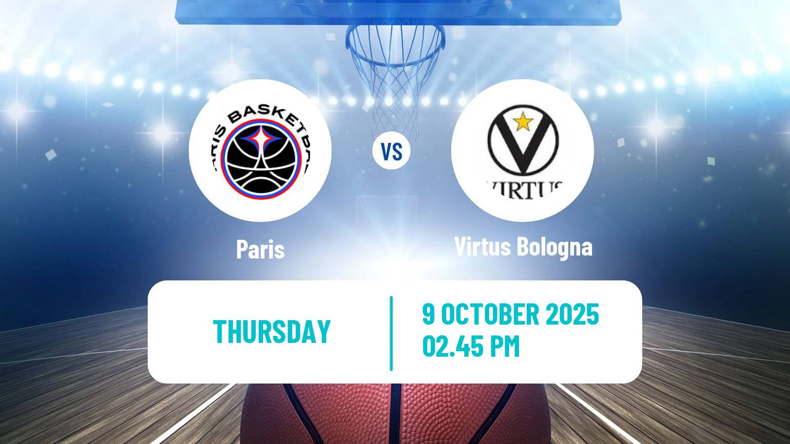 Basketball Euroleague Paris - Virtus Bologna
