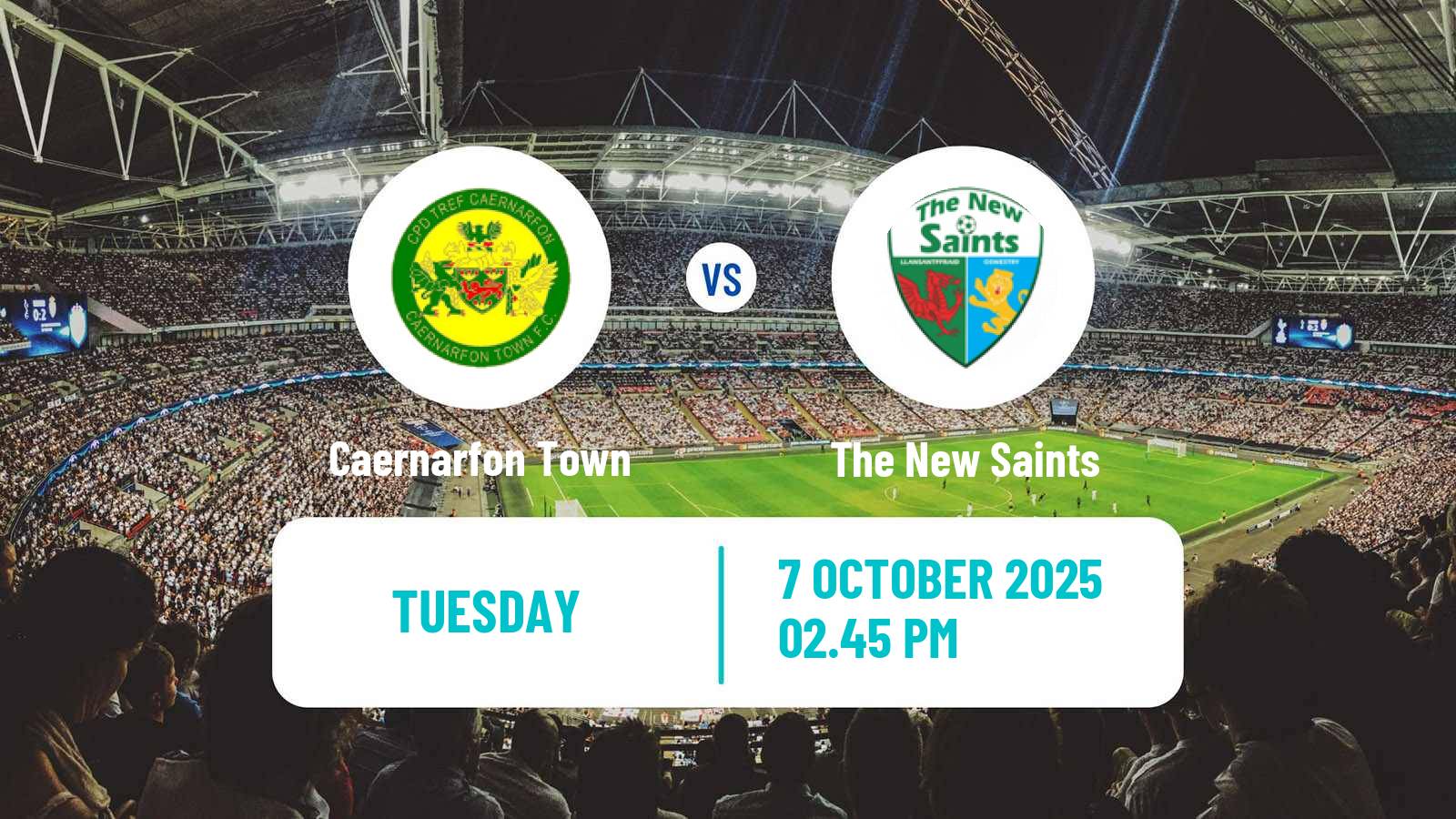 Football Welsh Cymru Premier Caernarfon Town - The New Saints