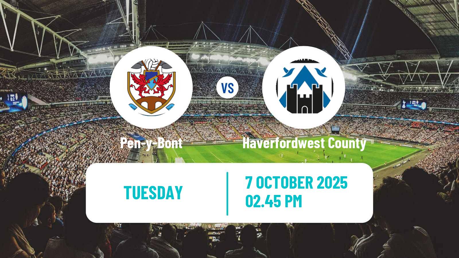 Football Welsh Cymru Premier Pen-y-Bont - Haverfordwest County