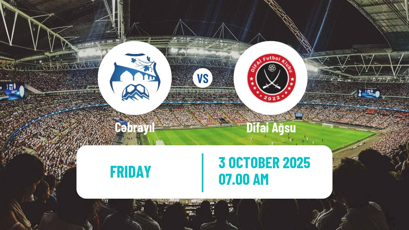 Football Azerbaijan First Division Cəbrayıl - Difai Ağsu