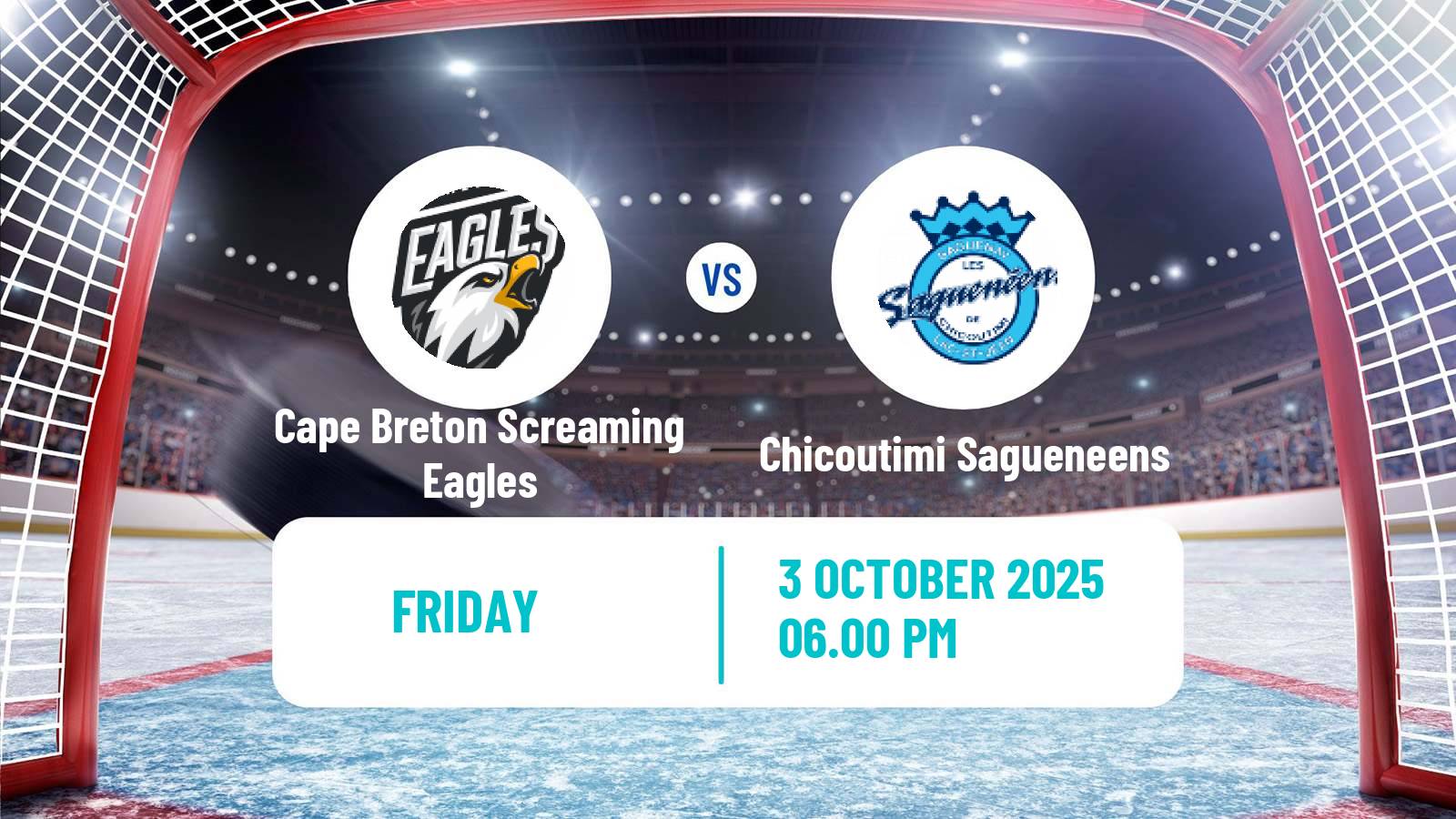 Hockey QMJHL Cape Breton Screaming Eagles - Chicoutimi Sagueneens