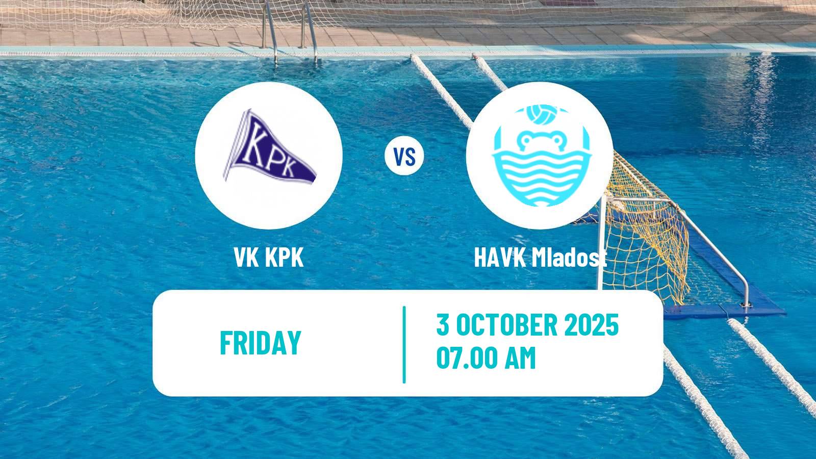 Water polo Croatian Water Polo Prva Liga VK KPK - HAVK Mladost