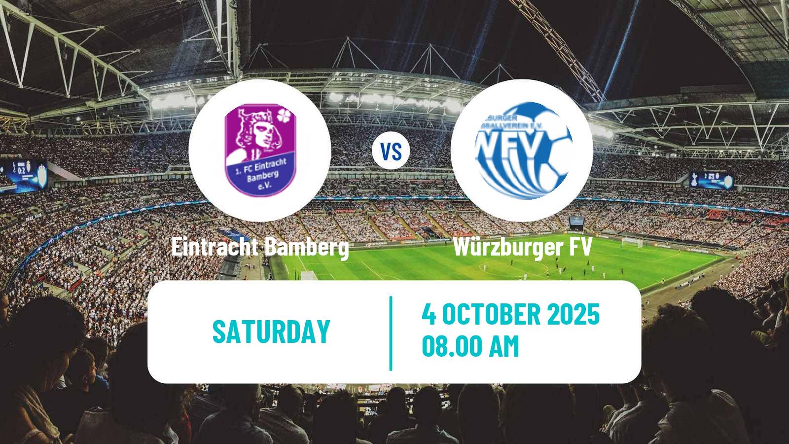 Football German Oberliga Bayern Nord Eintracht Bamberg - Würzburger FV