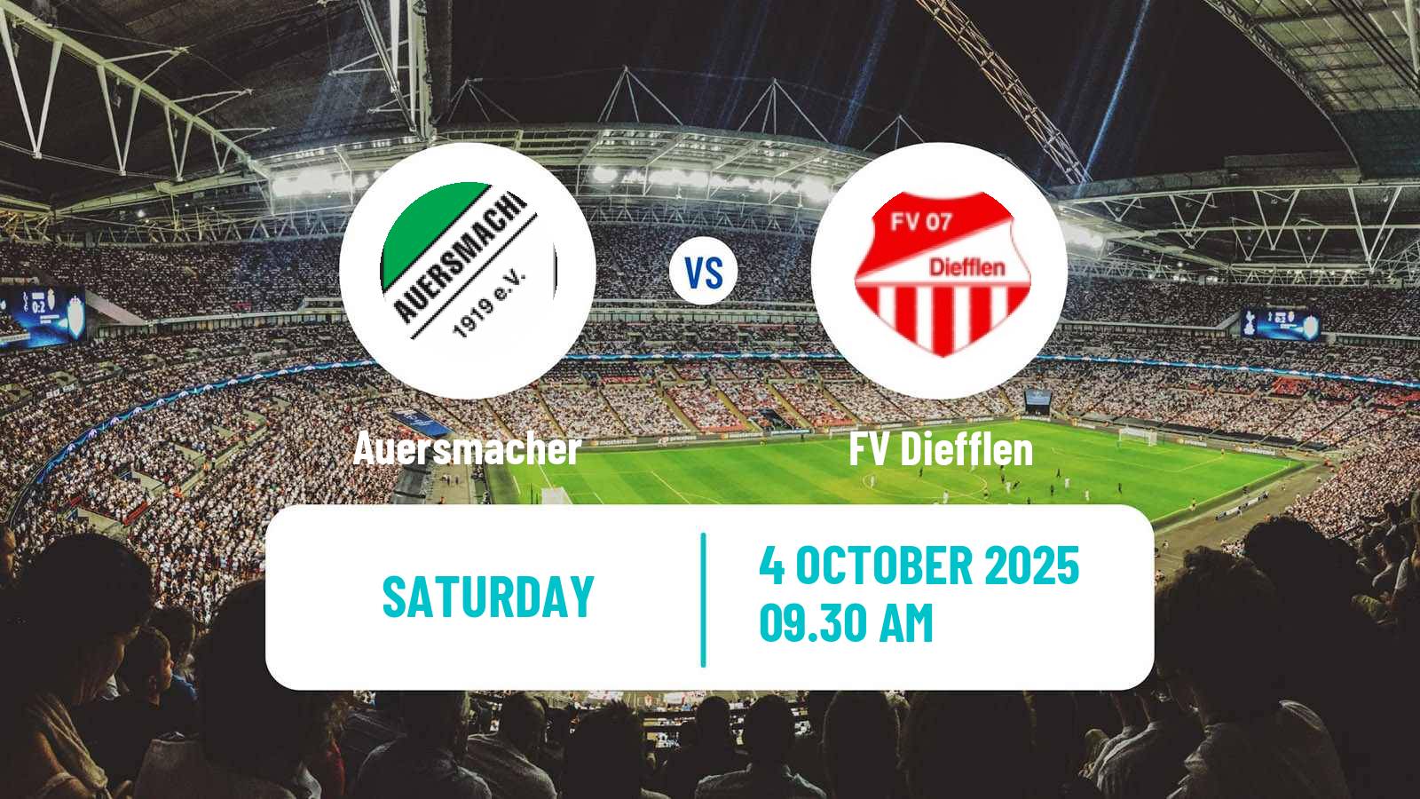 Football German Oberliga Rheinland-Pfalz/Saar Auersmacher - Diefflen