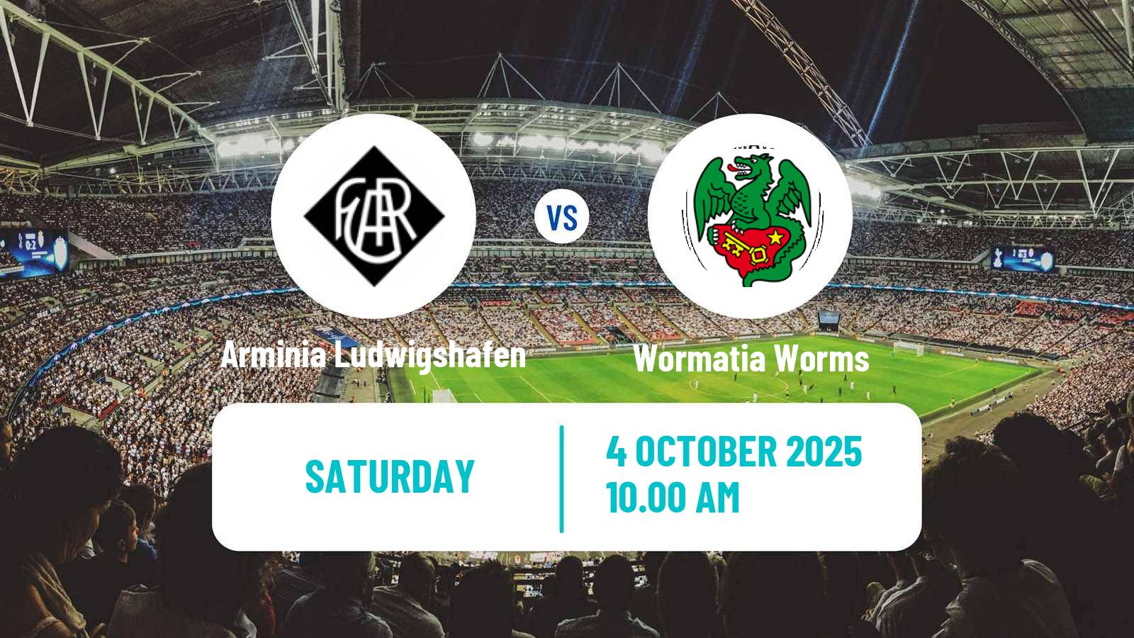 Football German Oberliga Rheinland-Pfalz/Saar Arminia Ludwigshafen - Wormatia Worms