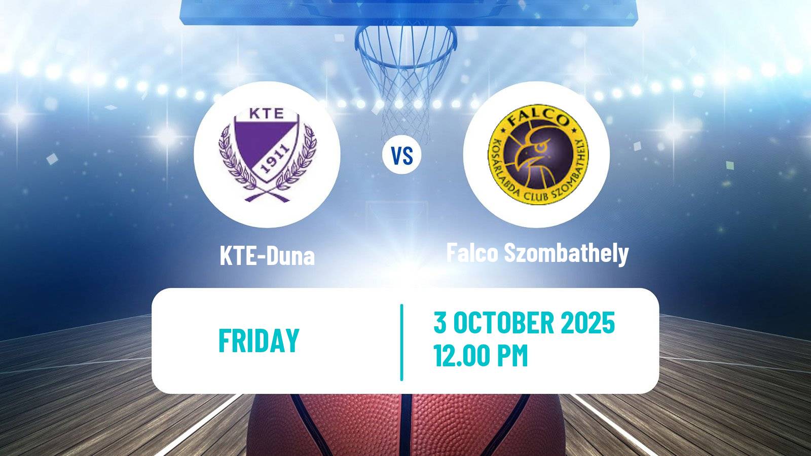 Basketball Hungarian NB I Basketball KTE-Duna - Falco Szombathely