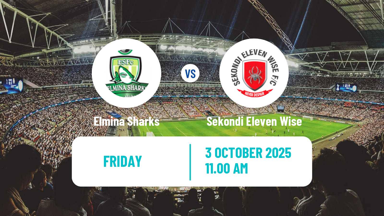 Football Ghanaian Division One League Elmina Sharks - Sekondi Eleven Wise Football Ghanaian Division One League Elmina Sharks - Sekondi Eleven Wise
