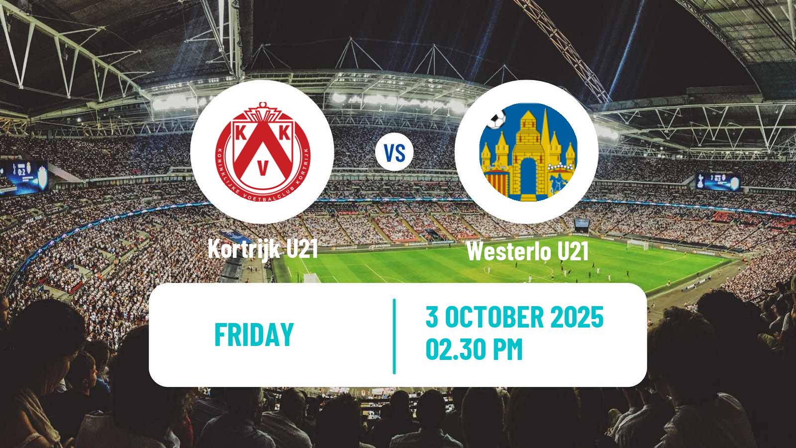 Football Belgian Pro League U21 Kortrijk U21 - Westerlo U21