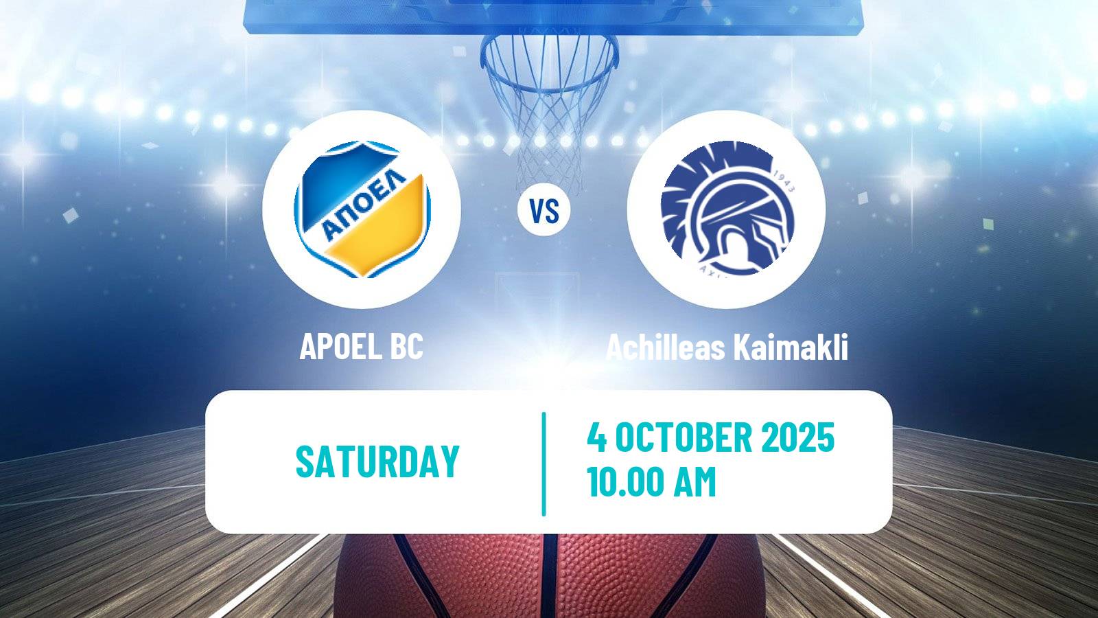 Basketball Cypriot Division A Basketball APOEL - Achilleas Kaimakli