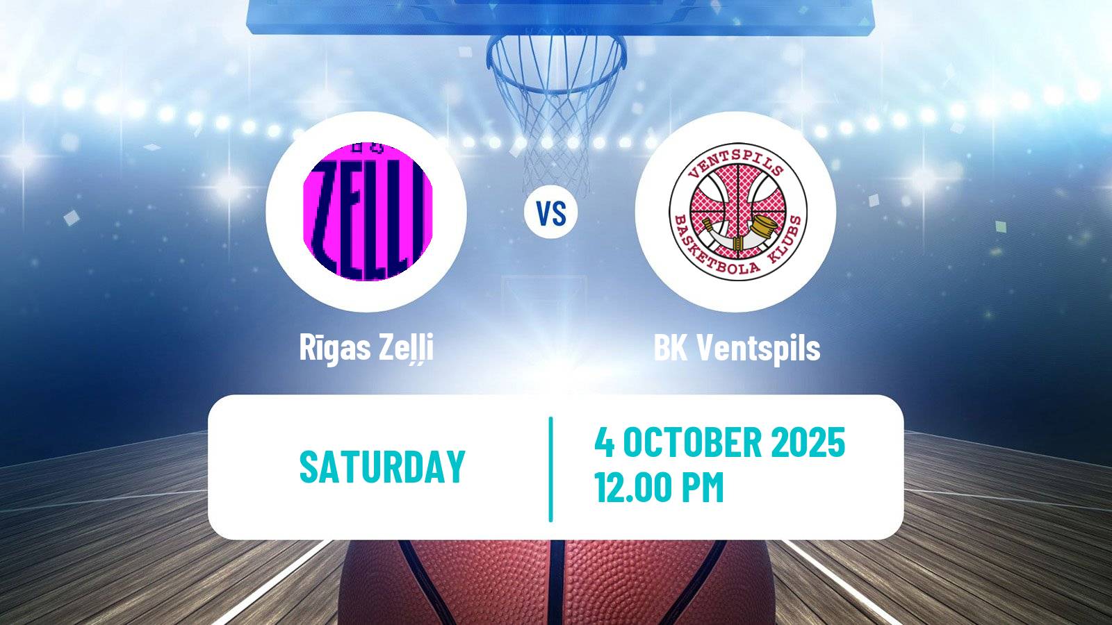 Basketball Estonian–Latvian Basketball League Rīgas Zeļļi - BK Ventspils