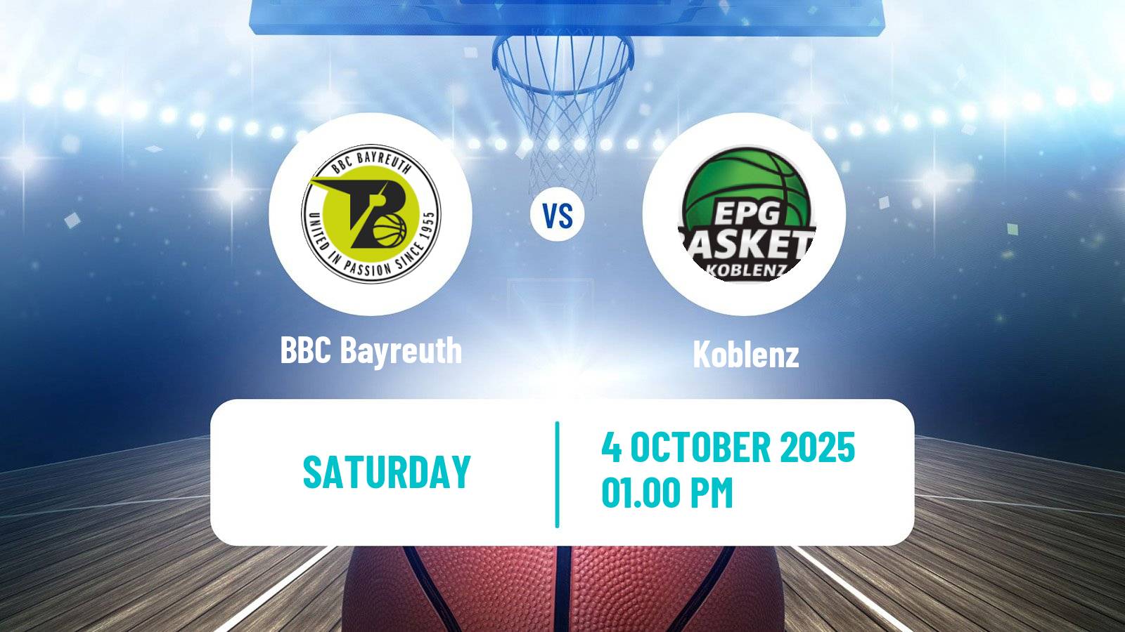 Basketball German Pro A Basketball BBC Bayreuth - Koblenz