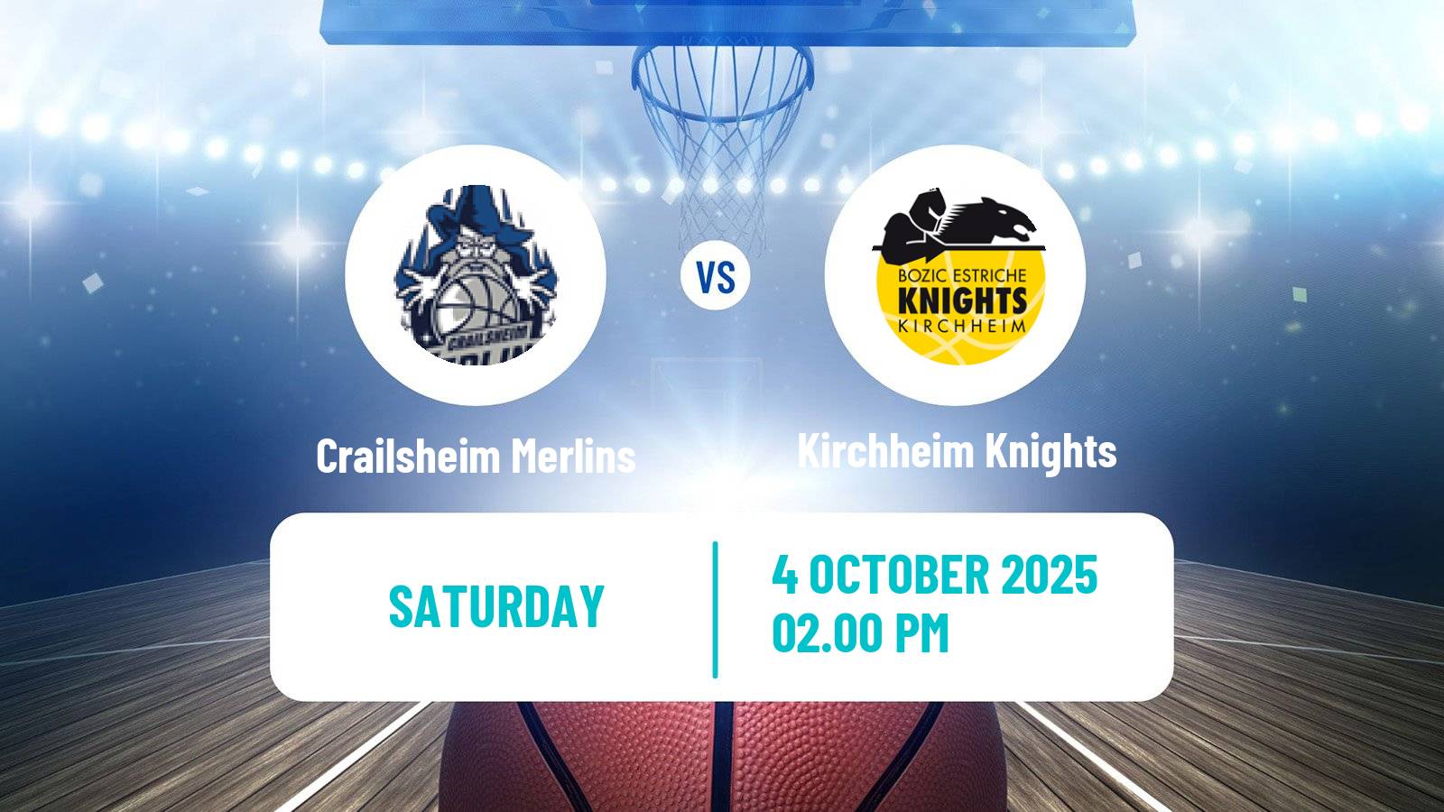 Basketball German Pro A Basketball Crailsheim Merlins - Kirchheim Knights