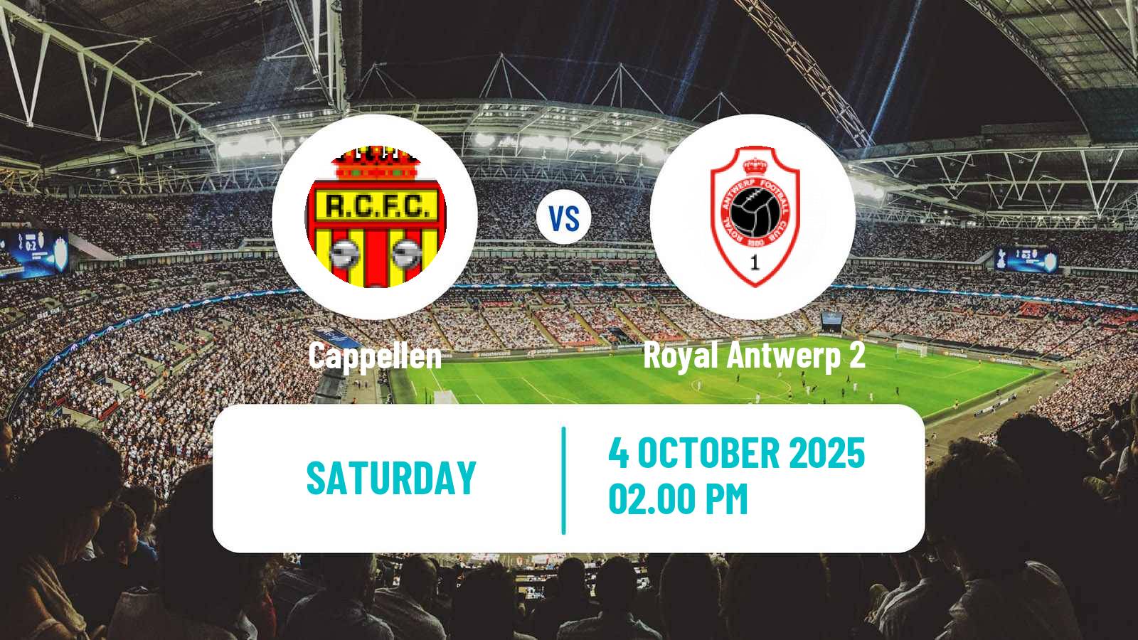 Football Belgian Second Amateur Division Group B Cappellen - Royal Antwerp 2