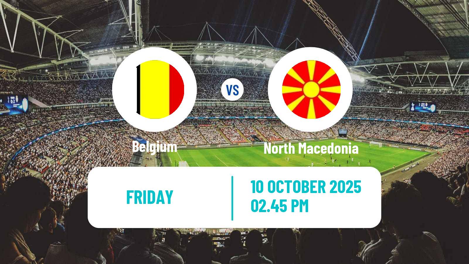 Football FIFA World Cup Belgium - North Macedonia