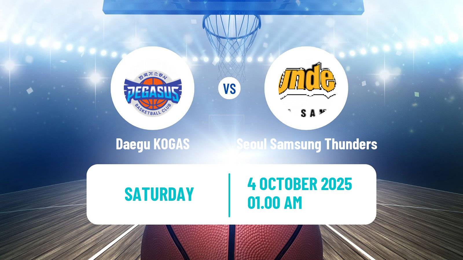 Basketball KBL Daegu KOGAS - Seoul Samsung Thunders