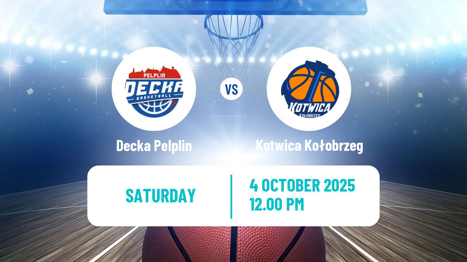 Basketball Polish 1 Liga Basketball Decka Pelplin - Kotwica Kołobrzeg