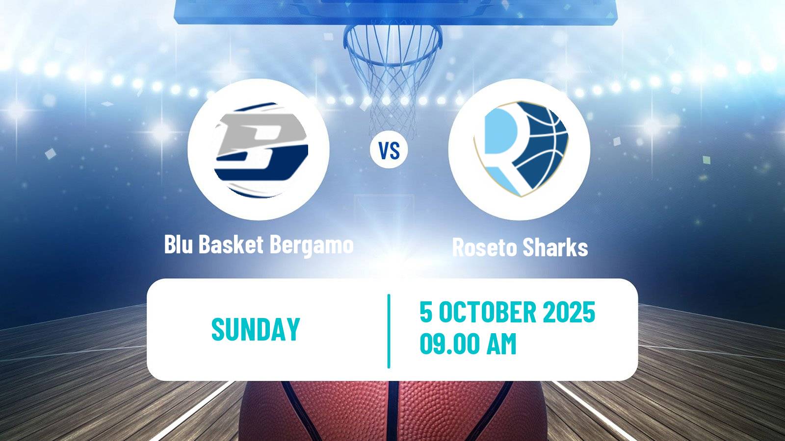 Basketball Italian Serie A2 Basketball Blu Basket Bergamo - Roseto Sharks