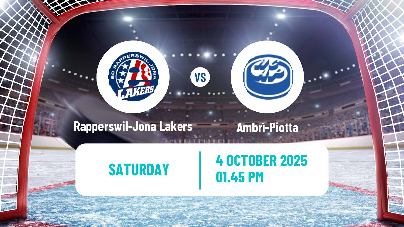 Hockey Swiss National League Hockey Rapperswil-Jona Lakers - Ambrì-Piotta