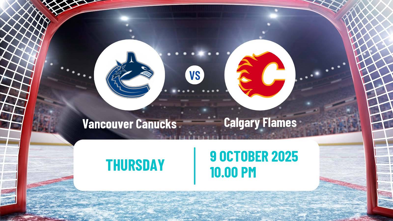 Hockey NHL Vancouver Canucks - Calgary Flames