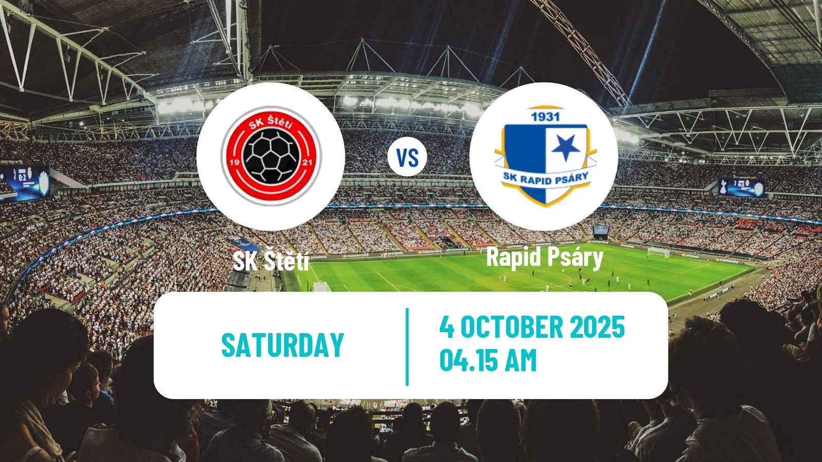 Football Czech Division B Štětí - Rapid Psáry