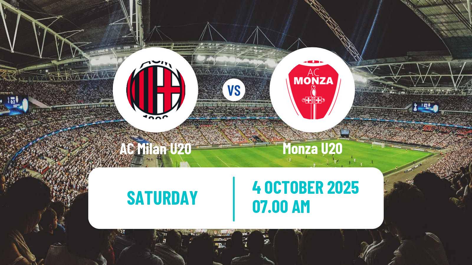 Football Italian Primavera 1 Milan U20 - Monza U20