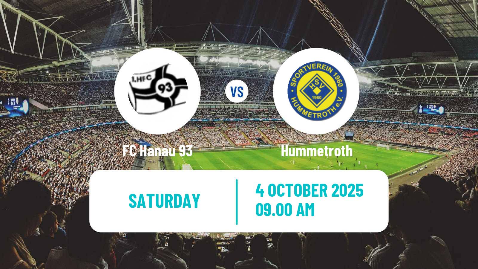 Football German Oberliga Hessen Hanau - Hummetroth