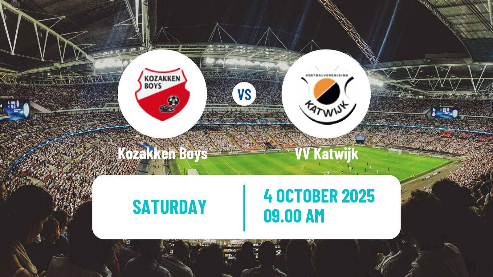 Football Dutch Tweede Divisie Kozakken Boys - Katwijk