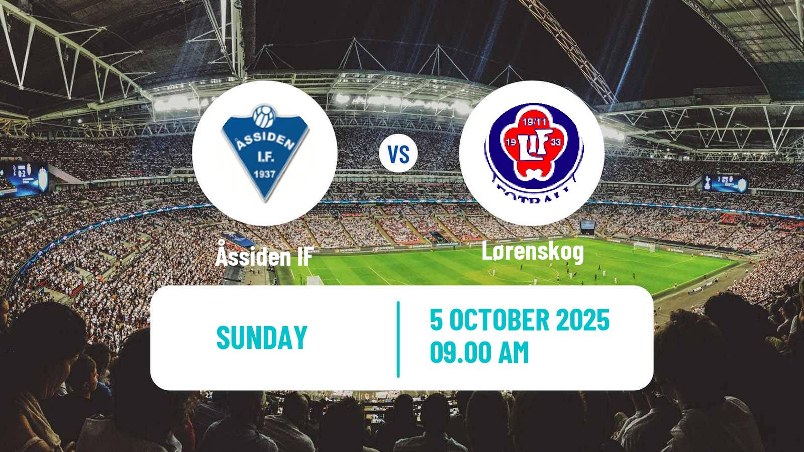 Football Norwegian Division 3 - Group 3 Åssiden - Lørenskog