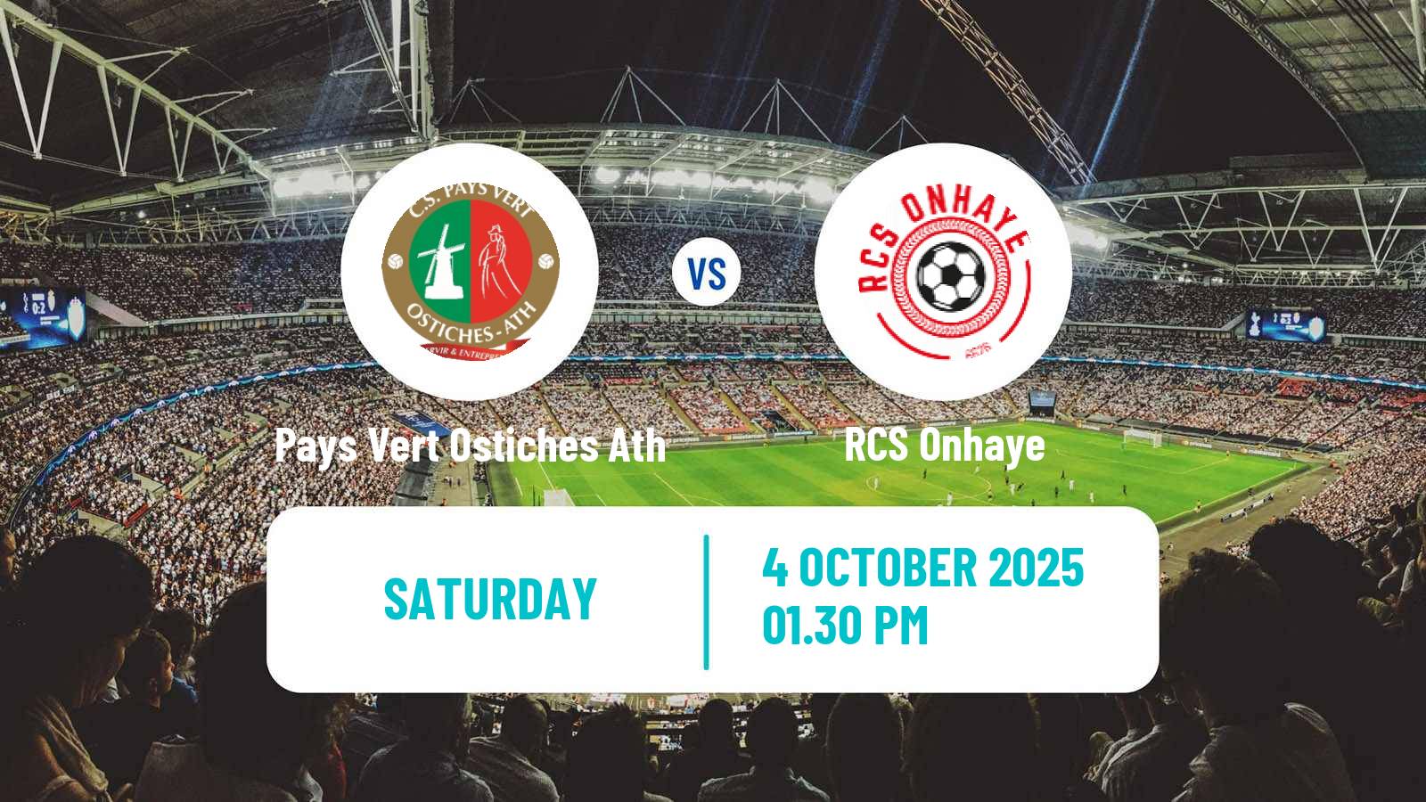 Football Belgian Second Amateur Division Group C Pays Vert Ostiches Ath - Onhaye