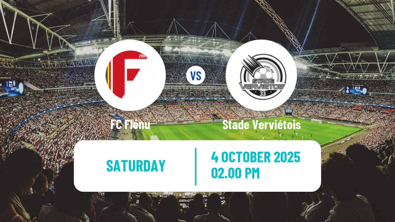 Football Belgian Second Amateur Division Group C Flénu - Stade Verviétois