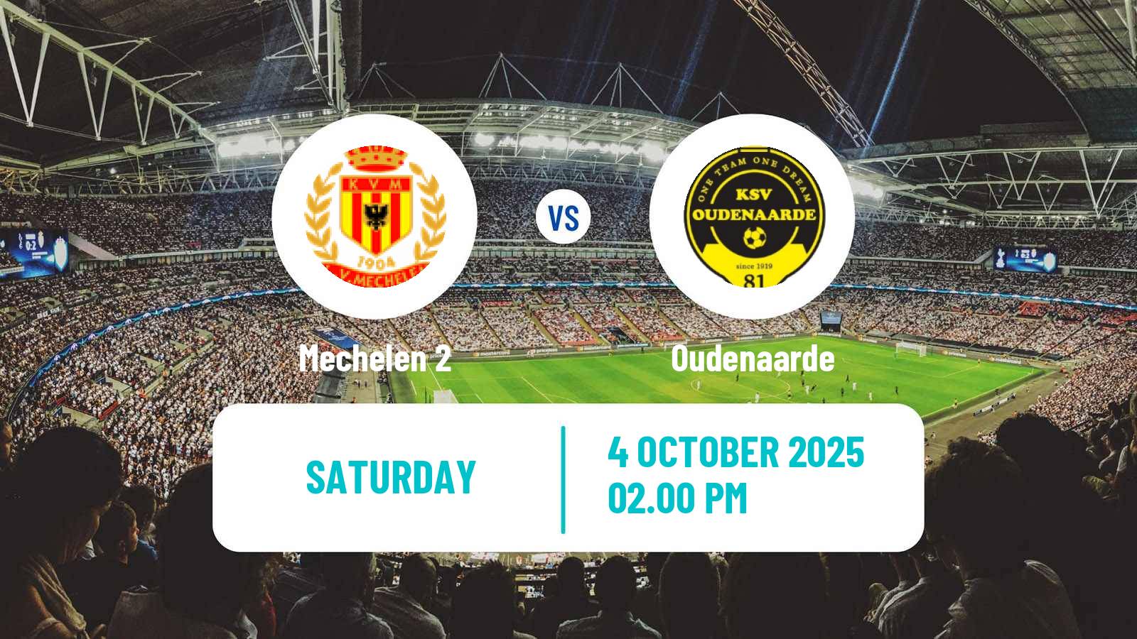Football Belgian Second Amateur Division Group A Mechelen 2 - Oudenaarde
