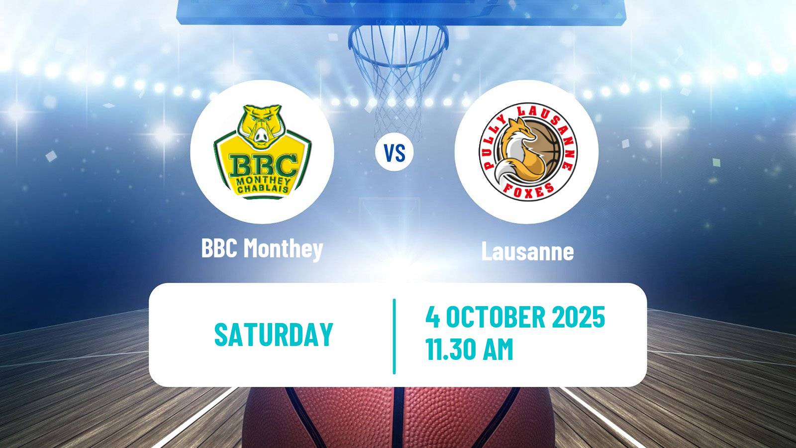Basketball Swiss SB League Basketball Monthey - Lausanne