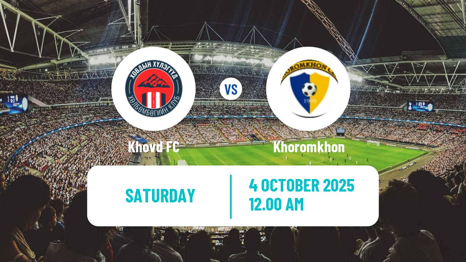 Football Mongolian Premier League Khovd - Khoromkhon
