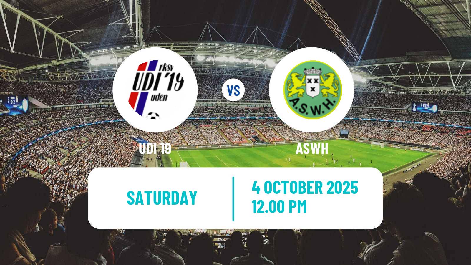 Football Dutch Derde Divisie UDI 19 - ASWH