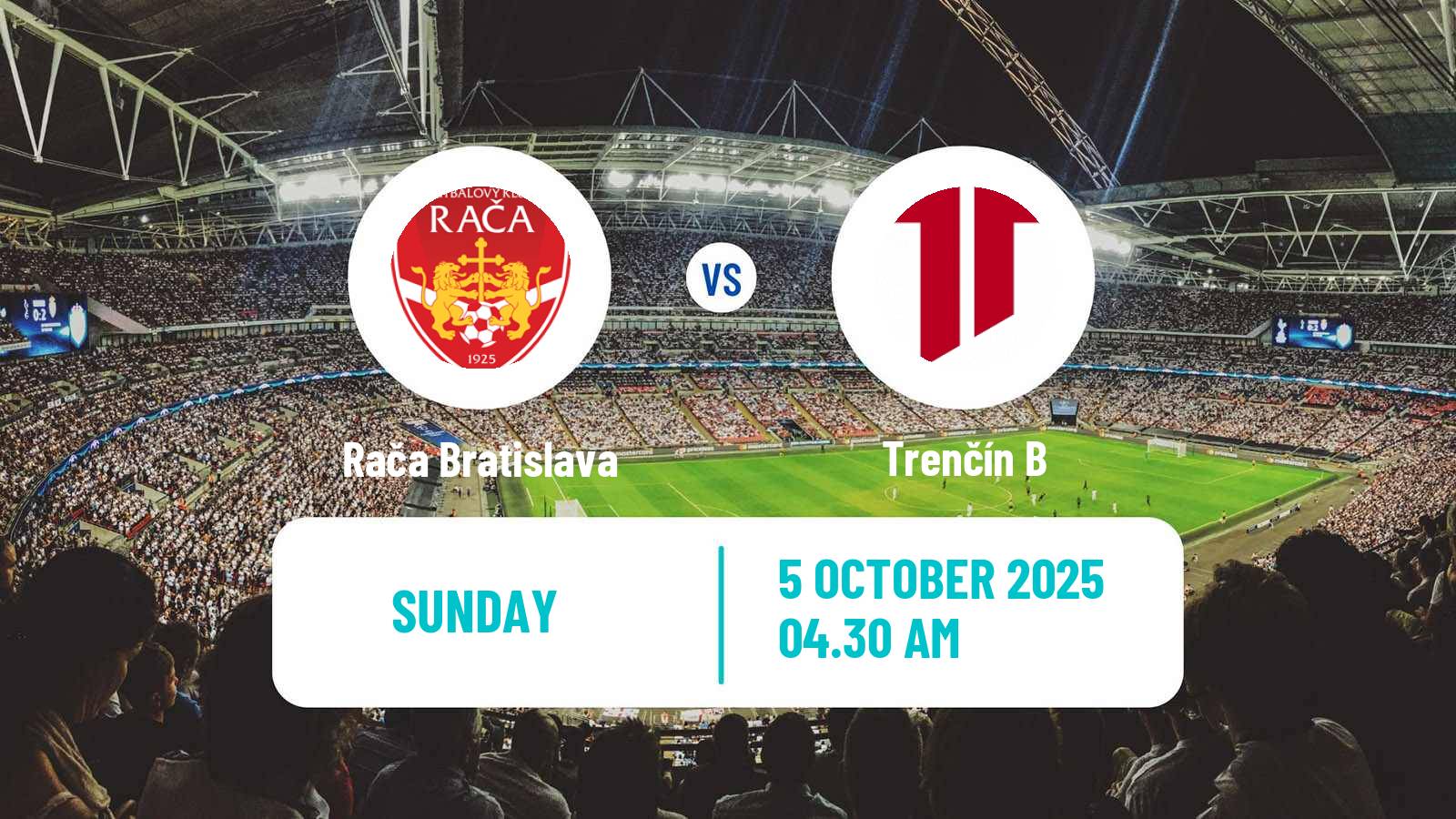 Football Slovak 3 Liga West Rača Bratislava - Trenčín B