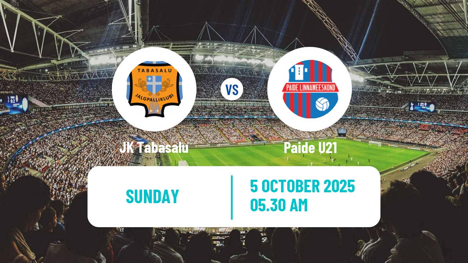 Football Estonian Esiliiga B Tabasalu - Paide U21