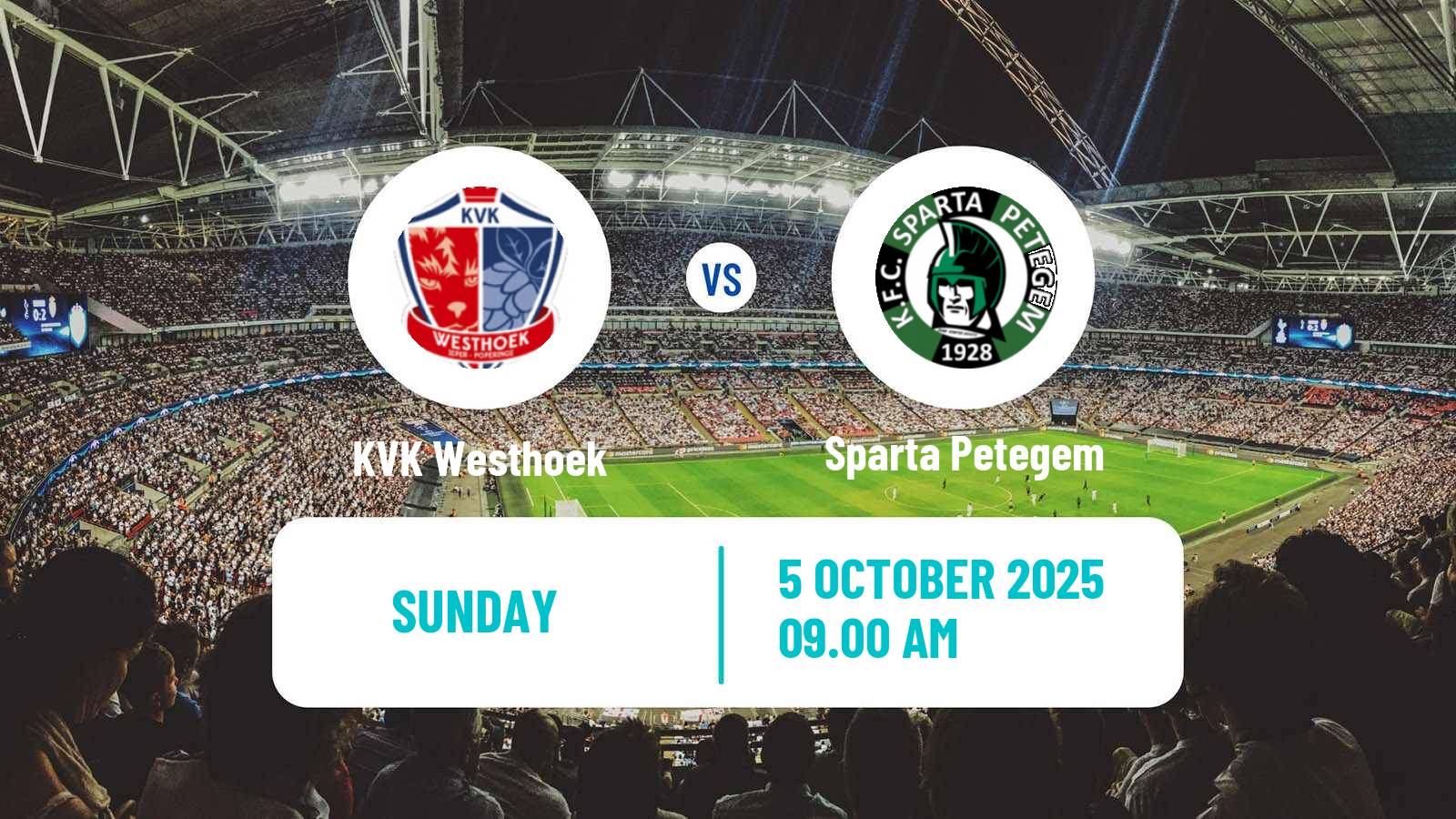 Football Belgian Second Amateur Division Group A Westhoek - Sparta Petegem