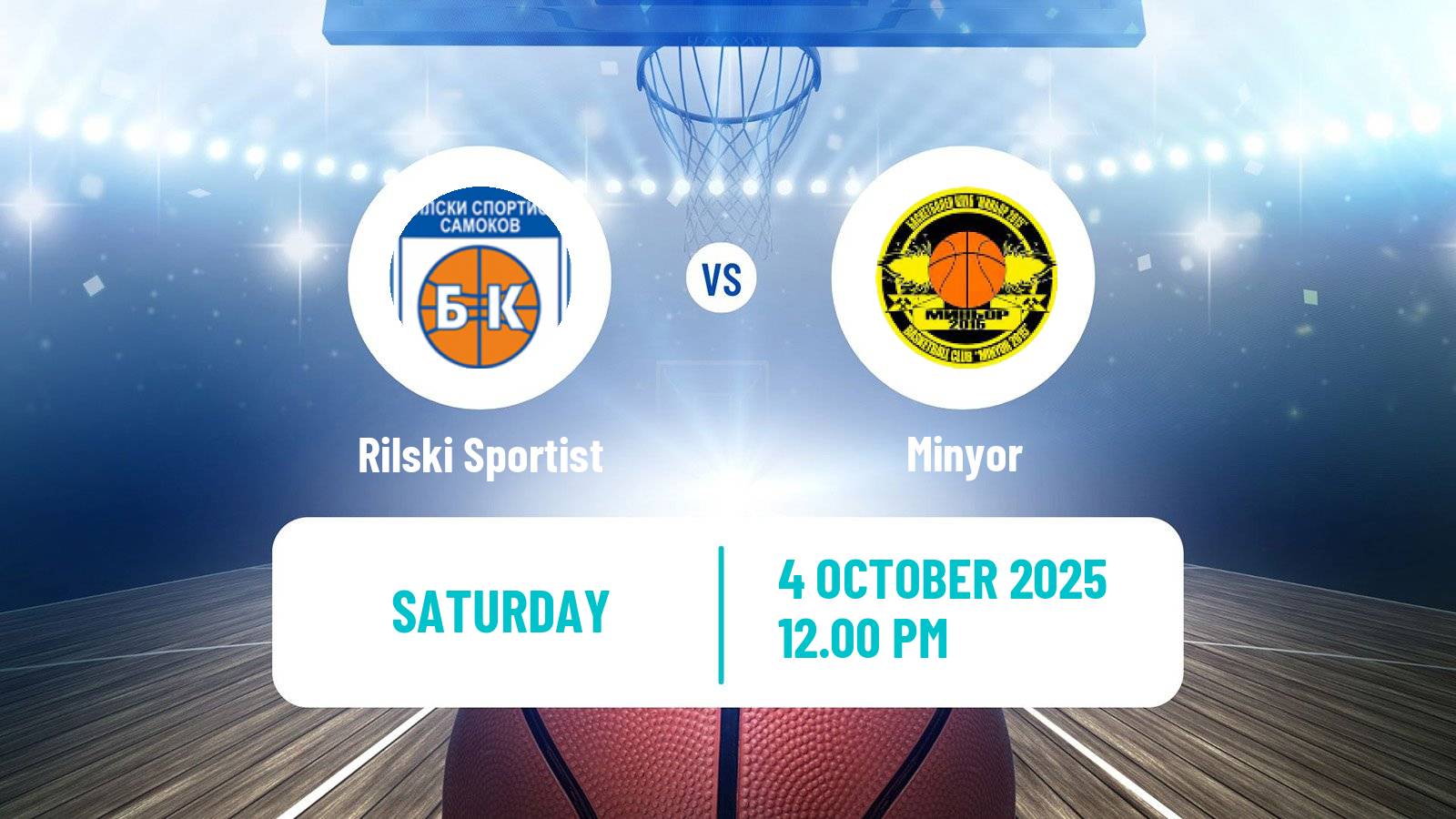 Basketball Bulgarian NBL Rilski Sportist - Minyor