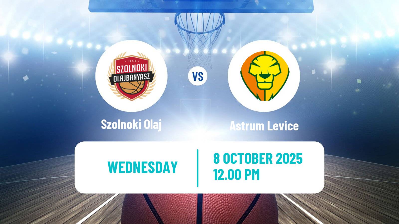 Basketball Champions League Basketball Szolnoki Olaj - Astrum Levice