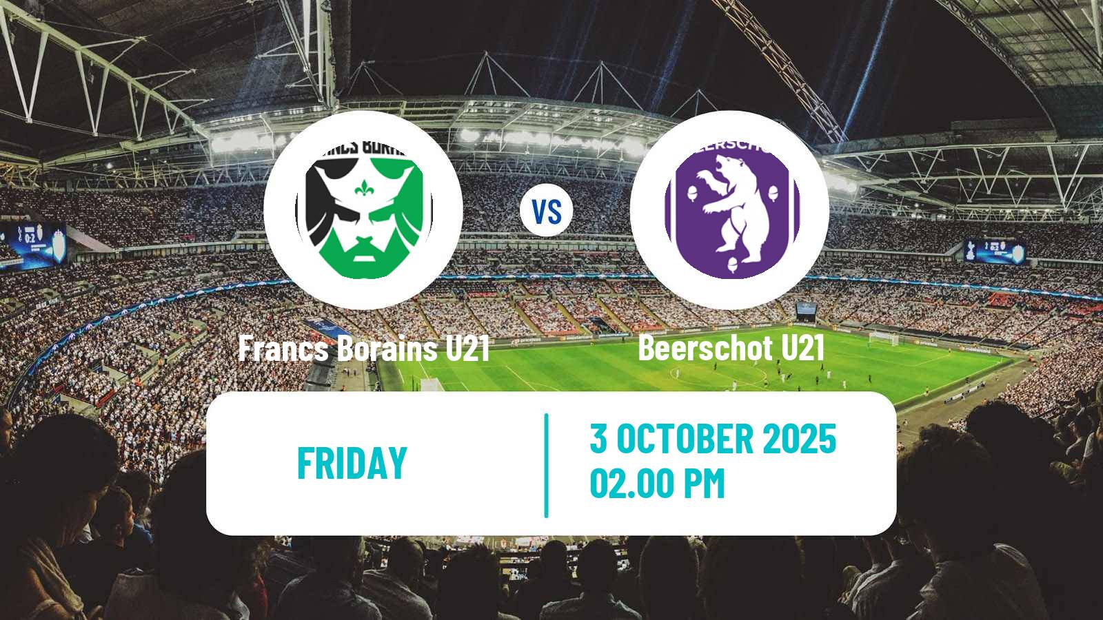 Football Belgian Pro League U21 Francs Borains U21 - Beerschot U21