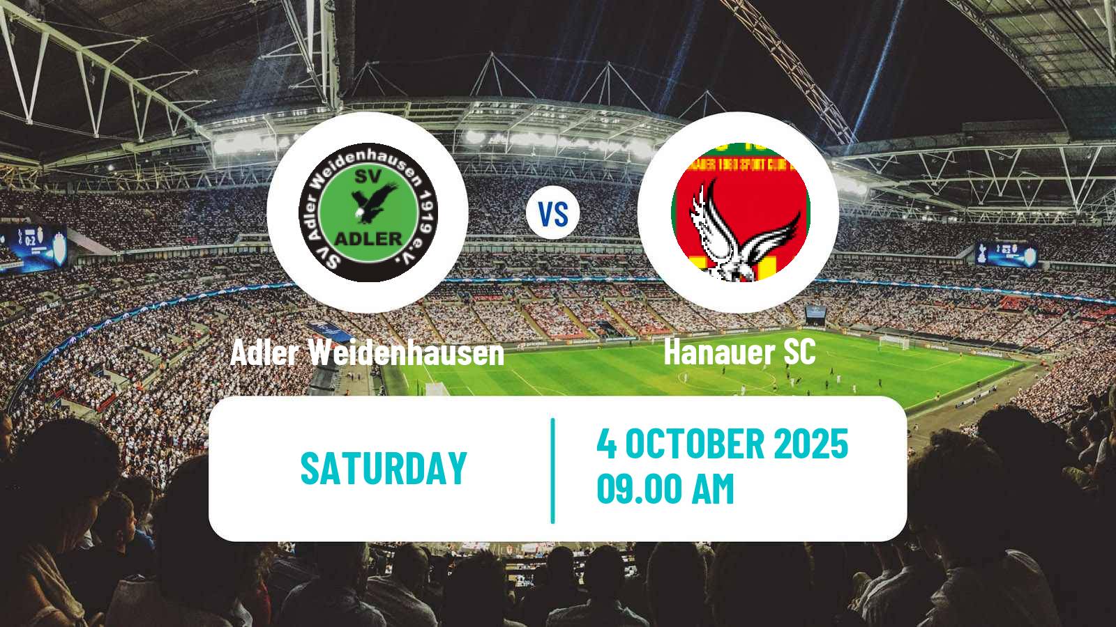 Football German Oberliga Hessen Adler Weidenhausen - Hanauer