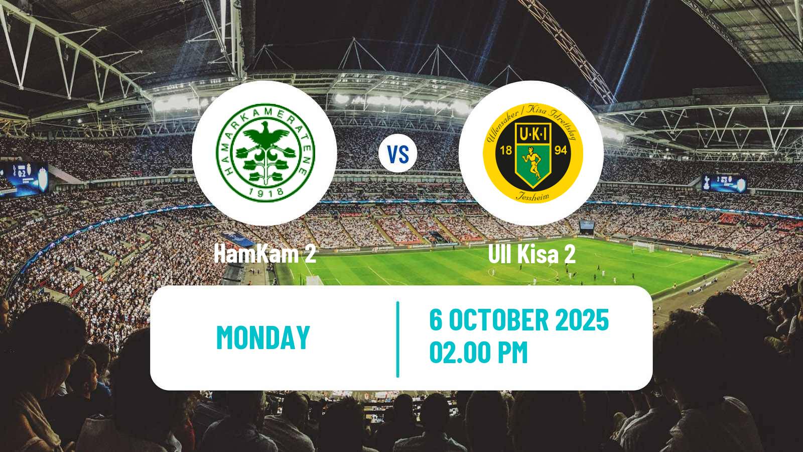 Football Norwegian Division 3 - Group 3 HamKam 2 - Ull Kisa 2