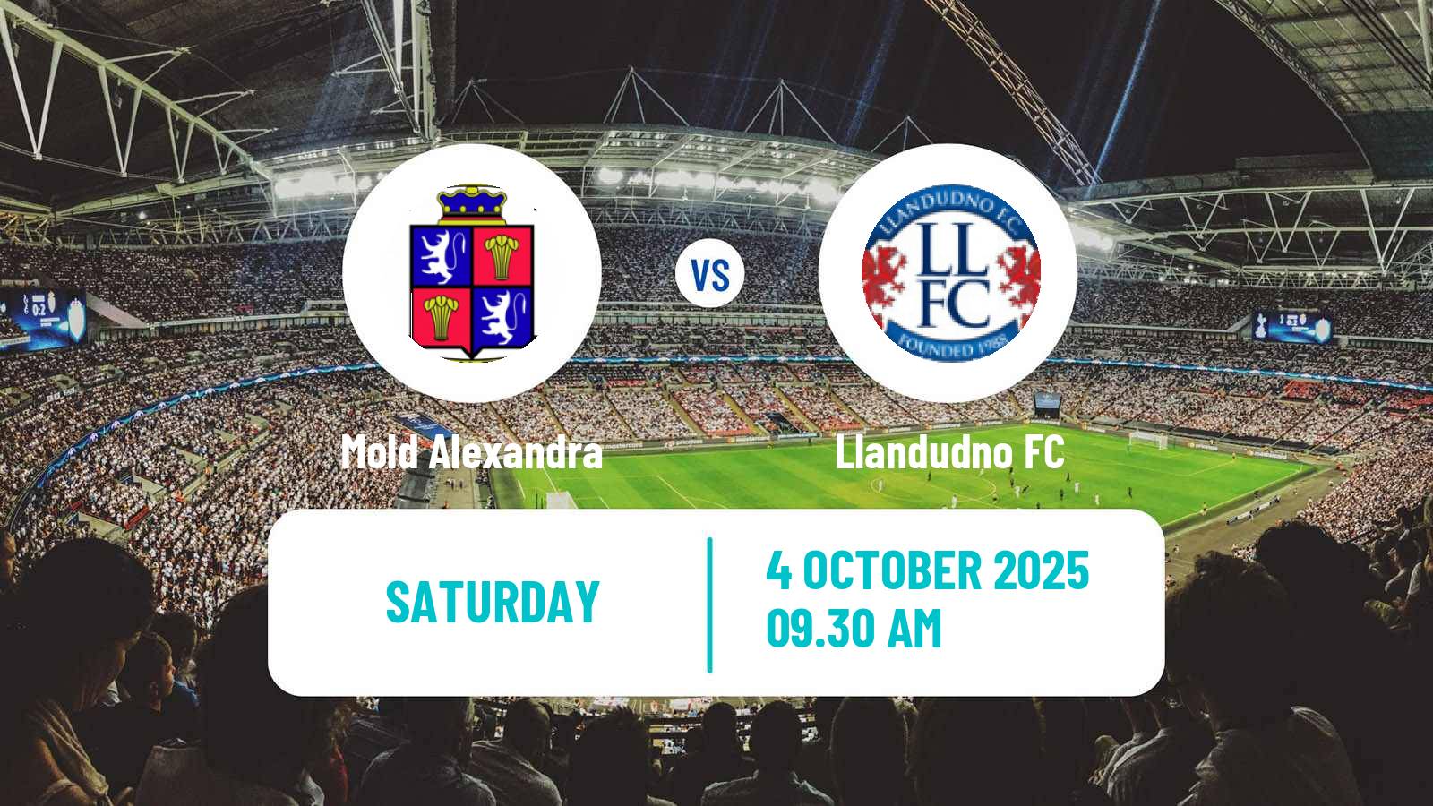 Football Welsh Cymru North Mold Alexandra - Llandudno