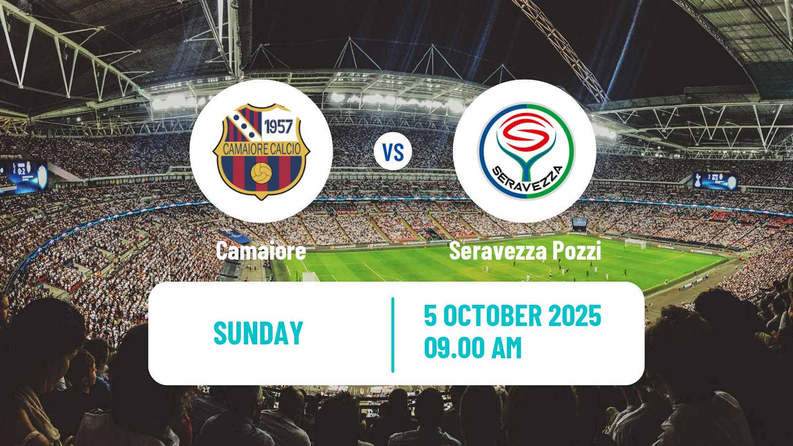 Football Italian Serie D - Group E Camaiore - Seravezza Pozzi